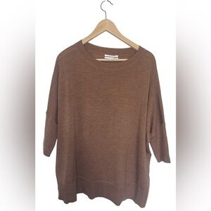Anthropologie Women Brown Wool Pullover Sweater Size S
